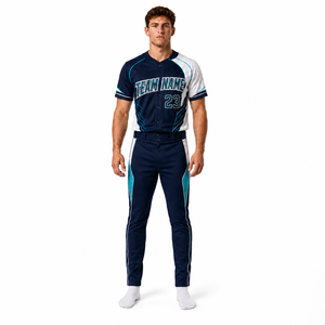 Custom Baseball Uniform <b>Set</b> Men Youth Full Button Jersey Pants Personalized Team Name Number Sublimation Sportswear Manufacturer - Product Image 1