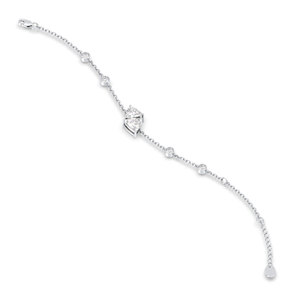 REYES Luxury Trillion Cut 3.13 Carat Moissanite Lobster Lock Chain <b>Bracelet</b> 925 Sterling <b>Silver</b> 14K Gold Rhodium Plated Jewelry - Product Image 4