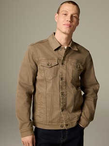 Chaqueta de Mezclilla para Hombre, Corte Holgado, Estilo Vintage, Camuflaje, Algodón Elástico, Efecto Desgastado, Cómoda, Duradera - Product Image 5
