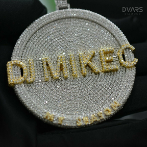 Colgante de Letra Redonda Personalizado para Hombre con Moissanita, Estilo Hip Hop, con Dijes Circulares y Diseño Iced Out - Product Image 2