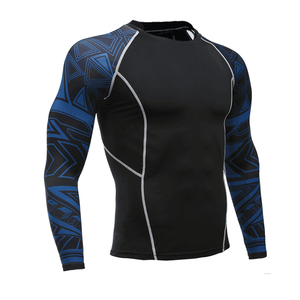 T-shirt de compression Rash Guard pour homme – Idéal pour la gym, le surf, la plongée et l'entraînement – Haut de sport très élastique pour homme - Product Image 5