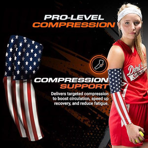 Manchons de compression pour hommes, femmes et jeunes – Idéaux pour le volleyball, le golf, la course à pied, le baseball, le basketball – Paire de manchons de compression sportifs - Product Image 6