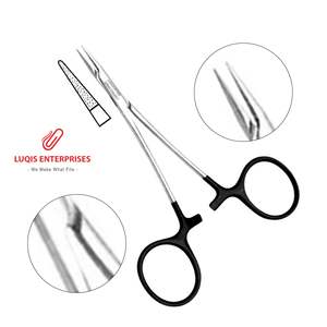 Portaagujas Micro Quirúrgico con Mandíbulas Finas y Delicadas, con Polvo de Diamante y Carburo de Tungsteno, Instrumento Quirúrgico Reutilizable de Precisión - Product Image 1