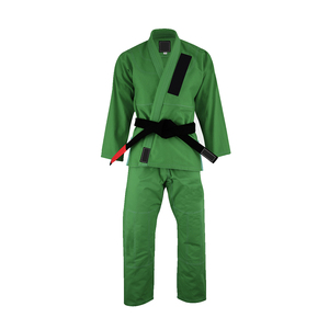 Kimono BJJ unisexe vert 100% coton, durable, respirant, coupe classique, uniforme d'arts martiaux pour adultes, MEHMOOD APPARELS - Product Image 2