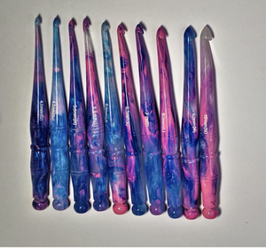 Beautifully Crafted Resin Crochet <b>Hooks</b> Set Of 13 Customization Available B2B Yarn knitting articles knitting <b>tools</b>. - Product Image 3