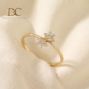 Nouvelle bague artisanale en or massif 14 carats avec diamant de laboratoire taille brillant certifié IGI, bijoux pour femmes pour mariage et fêtes - Product Image 2