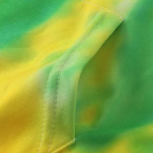 Sudadera con Capucha Premium para Hombre, Sublimada y Bordada, para Invierno |   Diseño artístico de tie-dye en verde neón y amarillo |   Gimnasio Deportivo Profesional - Product Image 6