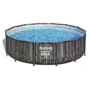Piscina Redonda Portátil Elevada Steel PRO 0945795 con Bomba de Filtro para 3-4 Adultos, Natación al Aire Libre - Product Image 1