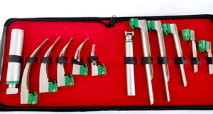 MAC & Miller Laryngoscope Set Fiber <b>Optic</b> Intubation Kit 10PCS Medical Laryngoscope with 2 Blades CE Approved - Product Image 5