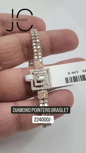 Bracelets et bracelets en or rose avec diamants de laboratoire 6.17 Ct SI Clarity Round Brilliant Cut Bijoux pour femmes - Product Image 3