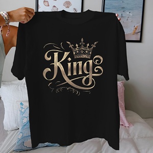 Crown King T-shirt confortable en pur coton pour femme - Product Image 1