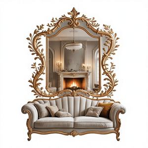 Wholesale Modern Traditional Stainless Steel Decorative Bathroom and Living Room Bedroom Mirrors - Product Image 1