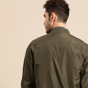 Chaqueta Bomber Verde Oliva para Hombre, Estilo Urbano, Colores Personalizados, Material Transpirable, Estilo Casual, para Otoño - Product Image 5