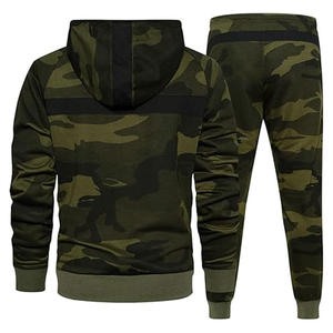 Conjunto de Sudadera con Capucha de Camuflaje para Hombre, Manga Raglán, Chándal de Punto, Ropa Casual de Otoño - Product Image 2