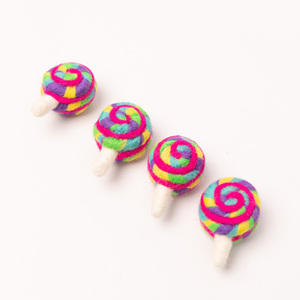 Juguete de Fieltro de Lana Hecho a Mano con Forma de Piruleta, Comida de Juguete para Juego de Imitación, Decoración de Verano, Accesorio de Caramelo, Comercio Justo, Ético, Venta al por Mayor a Granel - Product Image 4