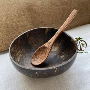 Venta al por mayor de cuencos naturales de cáscara de coco hechos a mano con juego de cuchara ecológica de coco ACAI BUDDHA VEGAN Bowl Precio de fabricante - Product Image 1