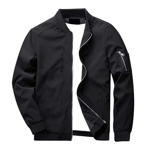 Chaqueta Bomber de Invierno para Hombre, Cuello Alto de Lona, Logotipo Frontal, Impermeable, Resistente al Viento, Transpirable, Personalizable, Estilo Urbano Informal - Product Image 1
