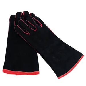 Guantes de Soldador de Cuero Vacuno Reforzado, Protección Industrial de Seguridad Laboral, Resistentes al Fuego, Duraderos, Anti-Calor y Chispas - Product Image 4