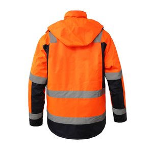 Chaquetas de Trabajo de Alta Visibilidad para Hombre, con Logotipo Personalizado OEM, Impermeables, Reflectantes, de Seguridad, con Forro Polar Suave - Product Image 6