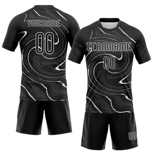 Custom Sublimated <b>Volleyball</b> Jersey <b>Set</b> Black White V-Neck Sleeveless Moisture Wicking Breathable 100% Polyester Adult Unisex - Product Image 1