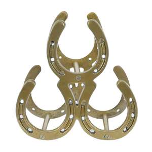 Soportes y Estantes Decorativos de Metal, Estilo Herradura, para 3 Botellas, Acabado Dorado - Product Image 6