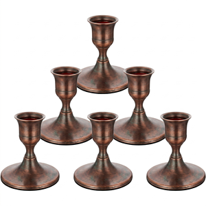 Ensemble de chandeliers en cuivre, porte-bougies modernes, support pour bougies coniques, décoration de maison durable, porte-bougies en métal, décoration de mariage - Product Image 6