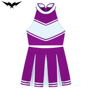 Tenues de cheerleading personnalisées Bigetron Sports pour femmes - Ensembles en spandex/polyester imprimés par transfert thermique avec strass et perles - Product Image 1