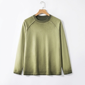 Camiseta Vintage de Manga Larga para Hombre, Diseño Sólido Informal, Logotipo Personalizado, Alta Calidad, 100% Algodón, 240 Gramos, Tejido Jersey Lavado - Product Image 6
