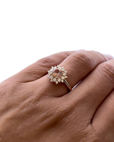 Bague de fiançailles fantaisie en Moissanite ronde taille brillant 1,65 carat, plaquée rhodium, monture à griffes en or rose Christian