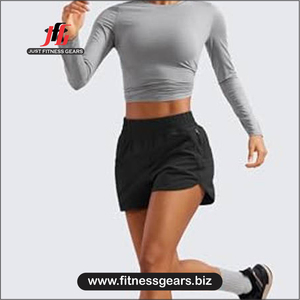 Shorts de sport respirants en polyester à taille mi-haute Dolphin pour femmes, séchage rapide, pour la course, l'entraînement et la gym – OEM/ODM JUST FITNESS GEARS - Product Image 5