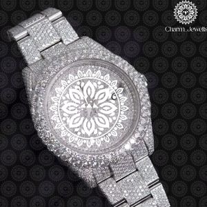 Reloj de Lujo Charm Jewells Unisex de Acero Inoxidable con Caja Poligonal de 30 mm, Cuarzo Analógico, Cristal de Zafiro, Brazalete con Diamantes, a la Moda - Product Image 1