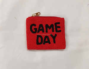 Embroidered <b>Canvas</b> Coin Purses <b>Mini</b> Zipper Closure Unisex Casual Style College Team Logo Pouches - Product Image 5