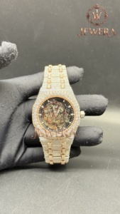 Full Stone Hip Hop Moissanite Diamond Watch with OEM ODM Customization for Global Distributors and Importers Available for Sale - Product Image 3