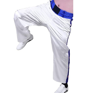 Unisex High Quality MMA Kickboxing <b>Trousers</b> with Elastic Waist Custom Logo Label Adjustable Fit Muay Thai Kickboxing Pant - Product Image 2