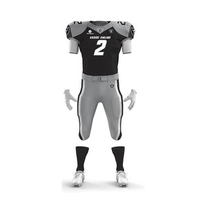 Conjunto de Uniforme de Fútbol Americano Negro Personalizado – Jersey y Pantalones Sublimados, Transpirables, para Entrenamiento y Juego en Equipo - Product Image 2