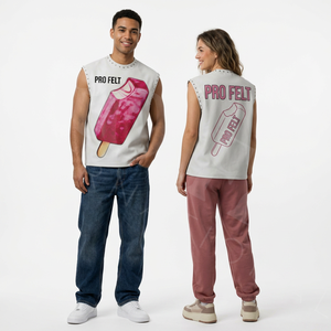 Summer Top Quality Sleeveless Tank Top Puff Printed Custom Design Casual Streetwear Fitness Cotton Lightweight Breathable <b>Tshirt</b> - Product Image 2