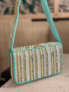 Bolso de Hombro Bordado con Cuentas Coloridas para Mujer, Bolso Decorativo Hecho a Mano para Festivales, Fiestas, Bodas y Regalos - Product Image 6
