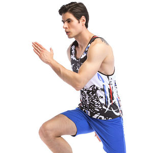 Camiseta Deportiva para Hombre, Ropa de Gimnasio, Impresión por Sublimación 3D, Camiseta Deportiva sin Mangas, Camiseta de Yoga para Hombre - Product Image 4