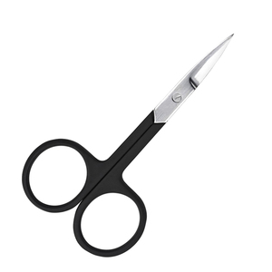 Ciseaux à manucure en acier inoxydable, lame tranchante, manche rond, coupe-cuticules, outils de beauté, taille adulte, 3,5 pouces, manche noir - Product Image 1