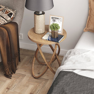 Table d'appoint de table de ferme en bois rustique pour meubles de salon - Product Image 5