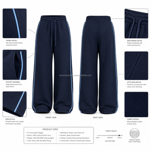Pantalones Deportivos Extra Grandes Personalizados para Mujer, Felpa Francesa de Algodón 400-480 GSM, Impresión Serigrafiada para Ropa de Estar en Casa, Cordón Ajustable, Cómodos y Modernos - Product Image 5