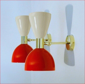 Lámpara de Pared de Latón Estilo Mid-Century, Diseño Italiano Diabolo, 2 Luces, para Decoración de Hogar, Oficina o Cocina - Product Image 2