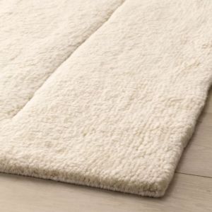 Tapis en laine noué à la main de haute qualité Z&H HOME, motif fantaisie épais en poils naturels ivoire, tapis d'intérieur résistant aux animaux domestiques - Product Image 2