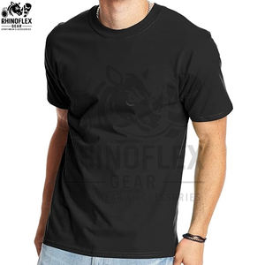 Camiseta de algodón con cuello grueso personalizada al por mayor de fábrica, camiseta blanca lisa de corte holgado para hombre, camiseta negra de corte holgado. - Product Image 6