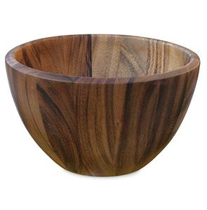 Bol en bois de style vague, nouveau, pour la décoration de table à la maison ou à l'hôtel et pour servir des salades et des fruits. - Product Image 1