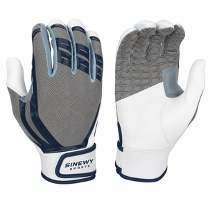 High Quality Breathable Baseball Batting Gloves Premium Wholesale Genuine Leather <b>Hook</b> Loop Closure Durable Quick-Dry Customized - Product Image 1
