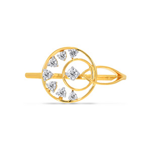 Bague florale ronde céleste avec diamant taille ronde et forme cœur de 0,10 ct, bijou de mode en or 14K et 18K pour femme - Product Image 5