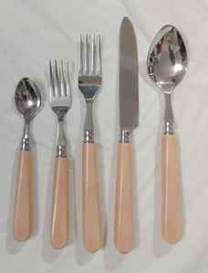 ชุดเครื่องใช้บนโต๊ะอาหารสีเงินมีด้ามจับหรูหราชุบทองมีดเหล็กกระจกที่สง่างามสำหรับรับประทานอาหารงานแต่งงานและภาชนะรับประทานอาหารที่บ้าน - Product Image 5