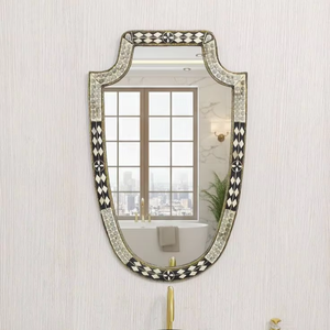 Cadre de miroir décoratif personnalisé de haute qualité, luxueux, artisanal, 100% en os naturel, pour la décoration, en provenance d'Inde. - Product Image 1