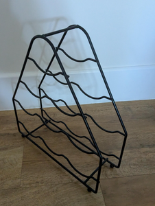 <b>Black</b> Iron <b>Wire</b> Wine Rack Modern Multi Tier Countertop Bottle Holder Display <b>Shelf</b> Kitchen Cookware Pot Lid Rack Holder Pan Orga - Product Image 5
